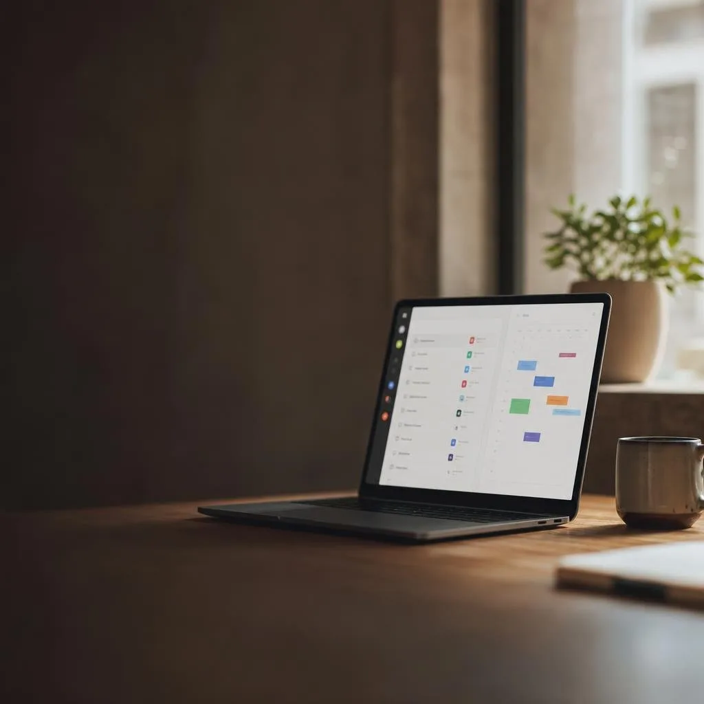 Calendar apps connected on a laptop screen